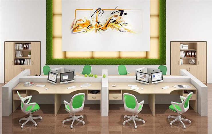 Офисный комплект мебели SIMPLE с эргономичными столами и тумбами в Туле - изображение 6